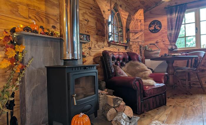 All seasons are cosy in the cabin particularly autumn